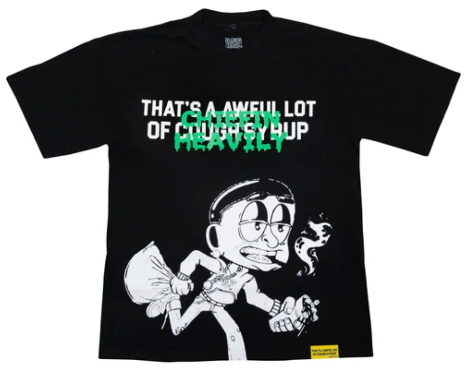 Chiefin Heavily Tee Black
