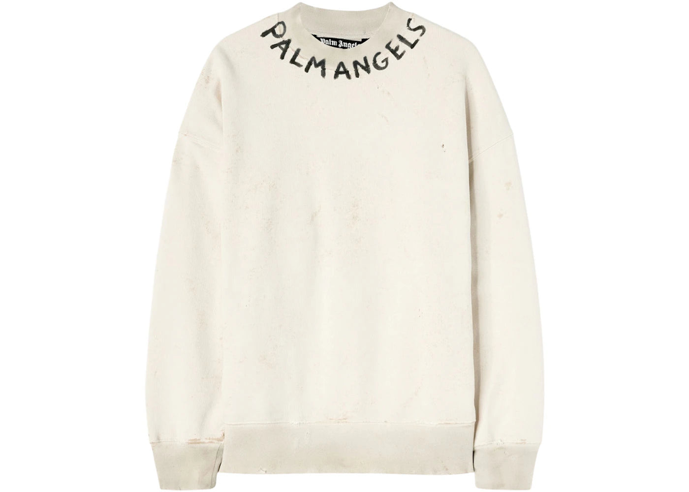 Palm Angels Seasonal Logo Vint Crew White/Black
