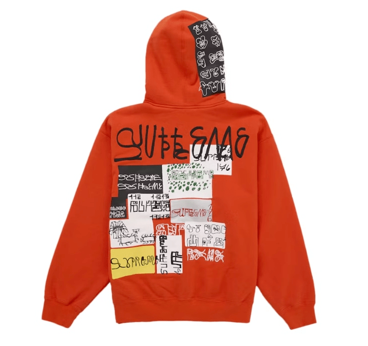 Supreme 176 Zip Up Hooded Sweatshirt Bright Orange