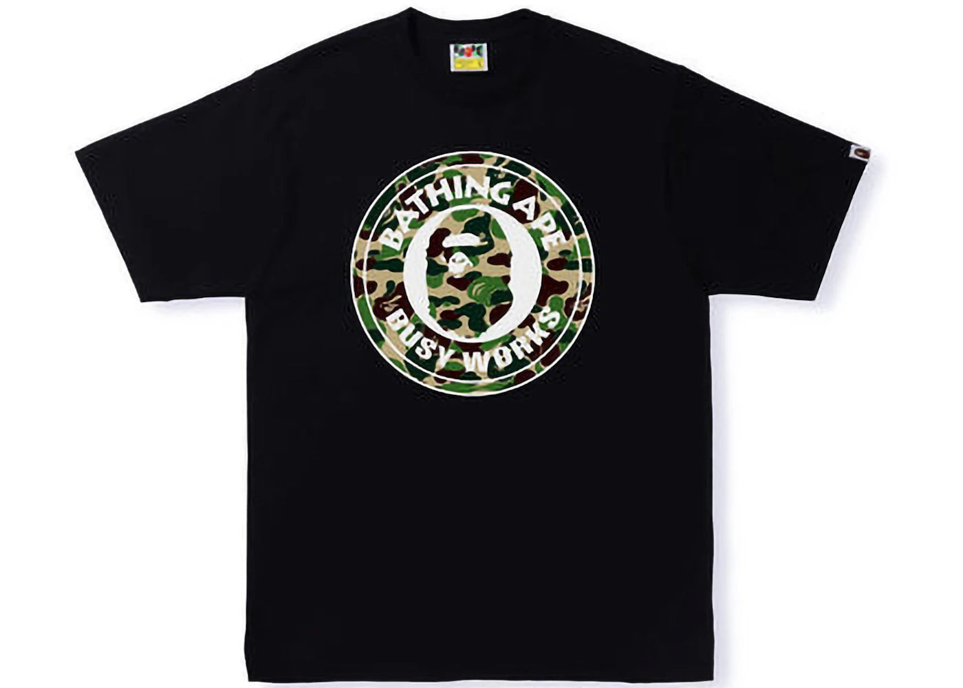 BAPE ABC Camo Single Color Busy Works Tee Black Green