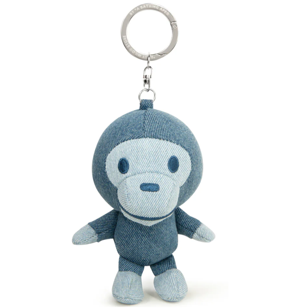 Bape Baby Milo Plush Keychain Denim