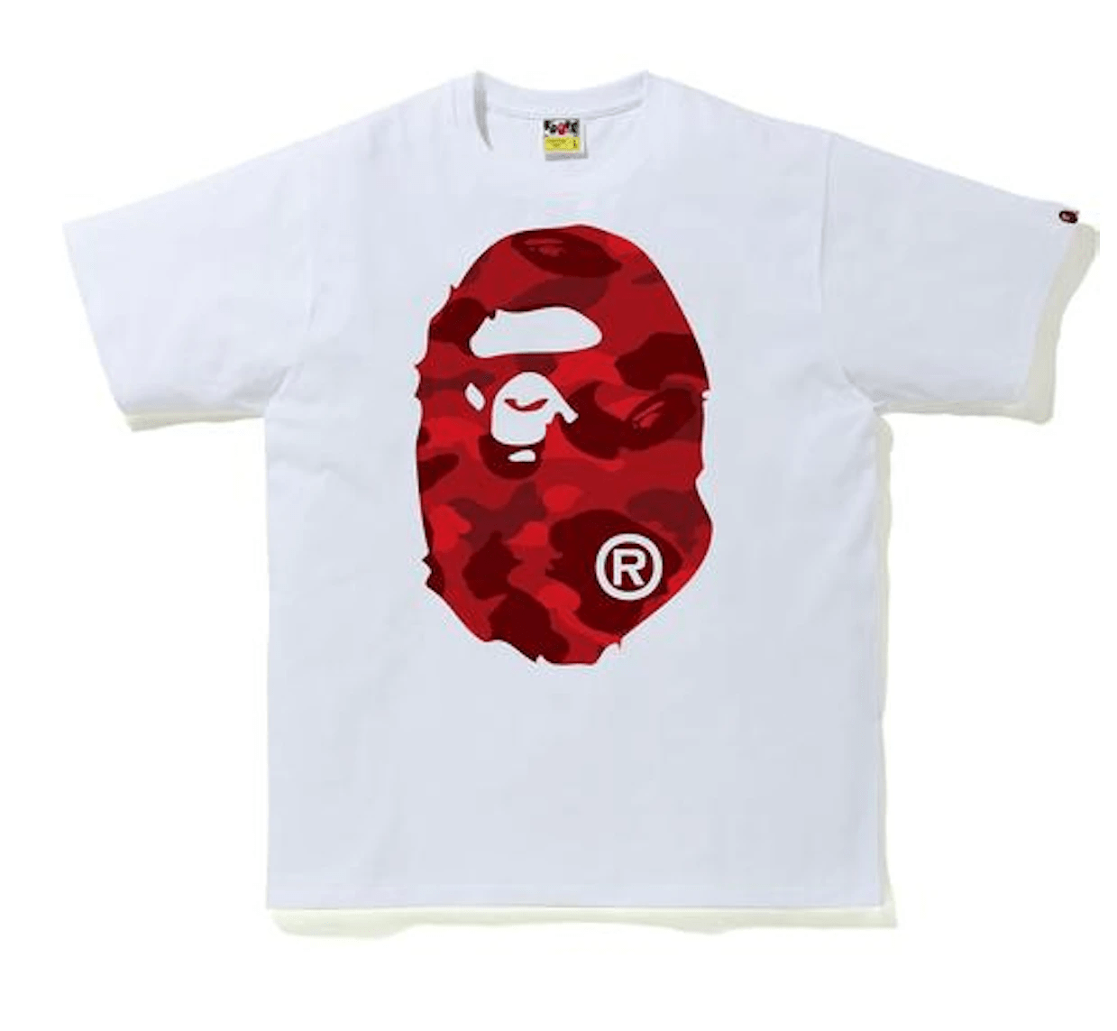 BAPE Color Camo Big Ape Head Tee White/Red