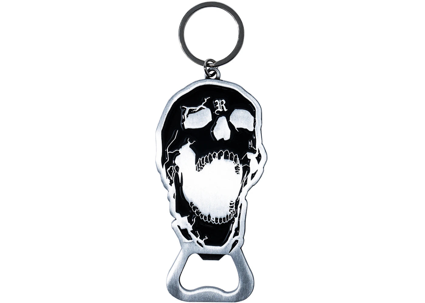 Revenge Skull Bottle Opener Keychain Black