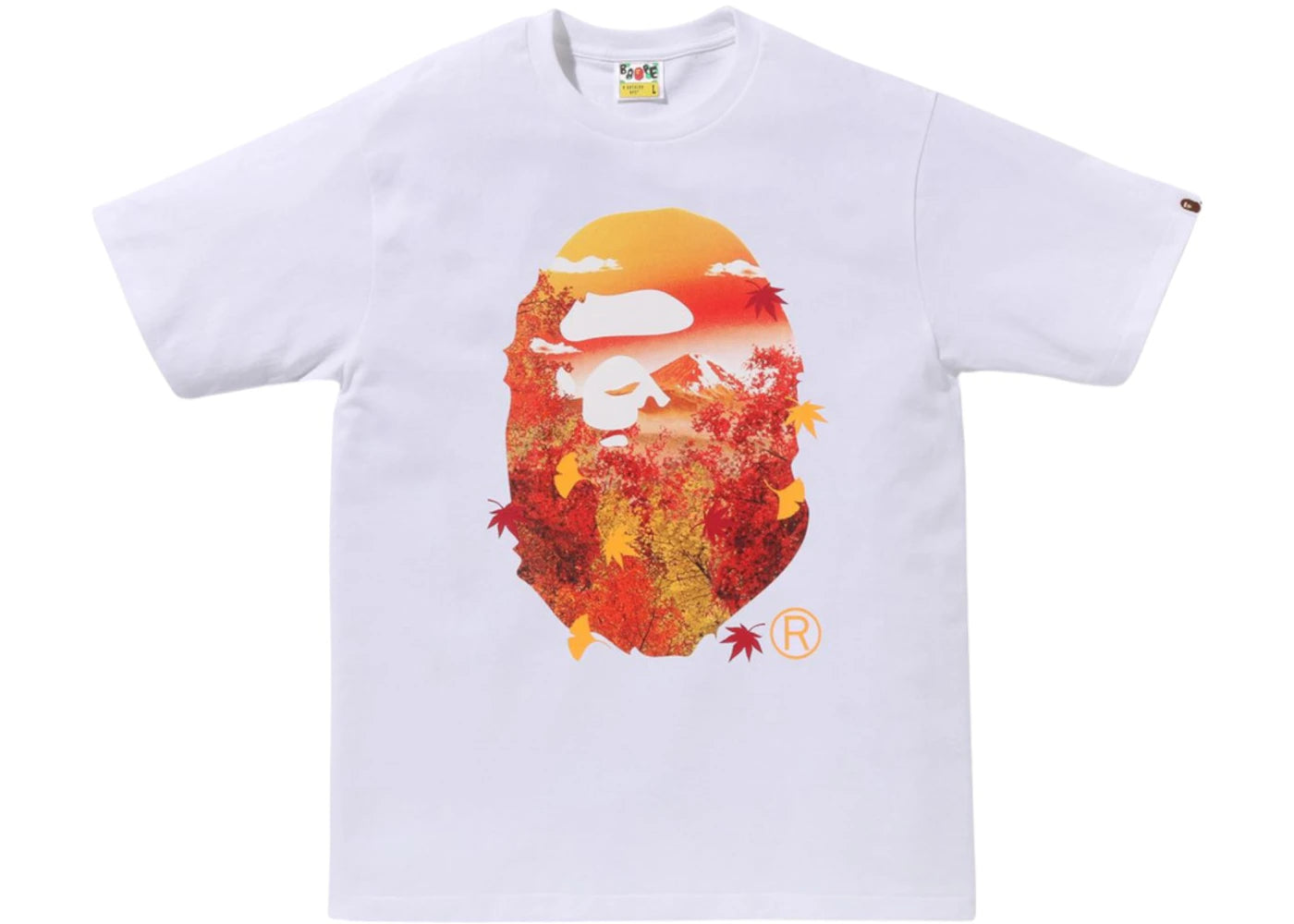 BAPE Japan Autumn Photo Ape Head Tee White