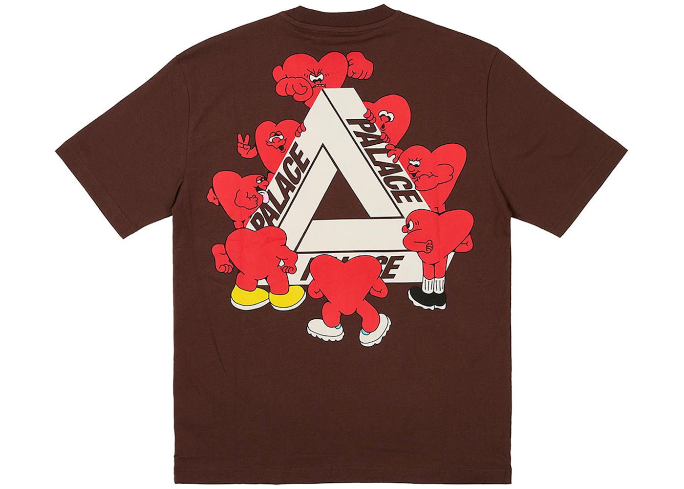 Palace Tri-Hearts T-shirt Nice Brown