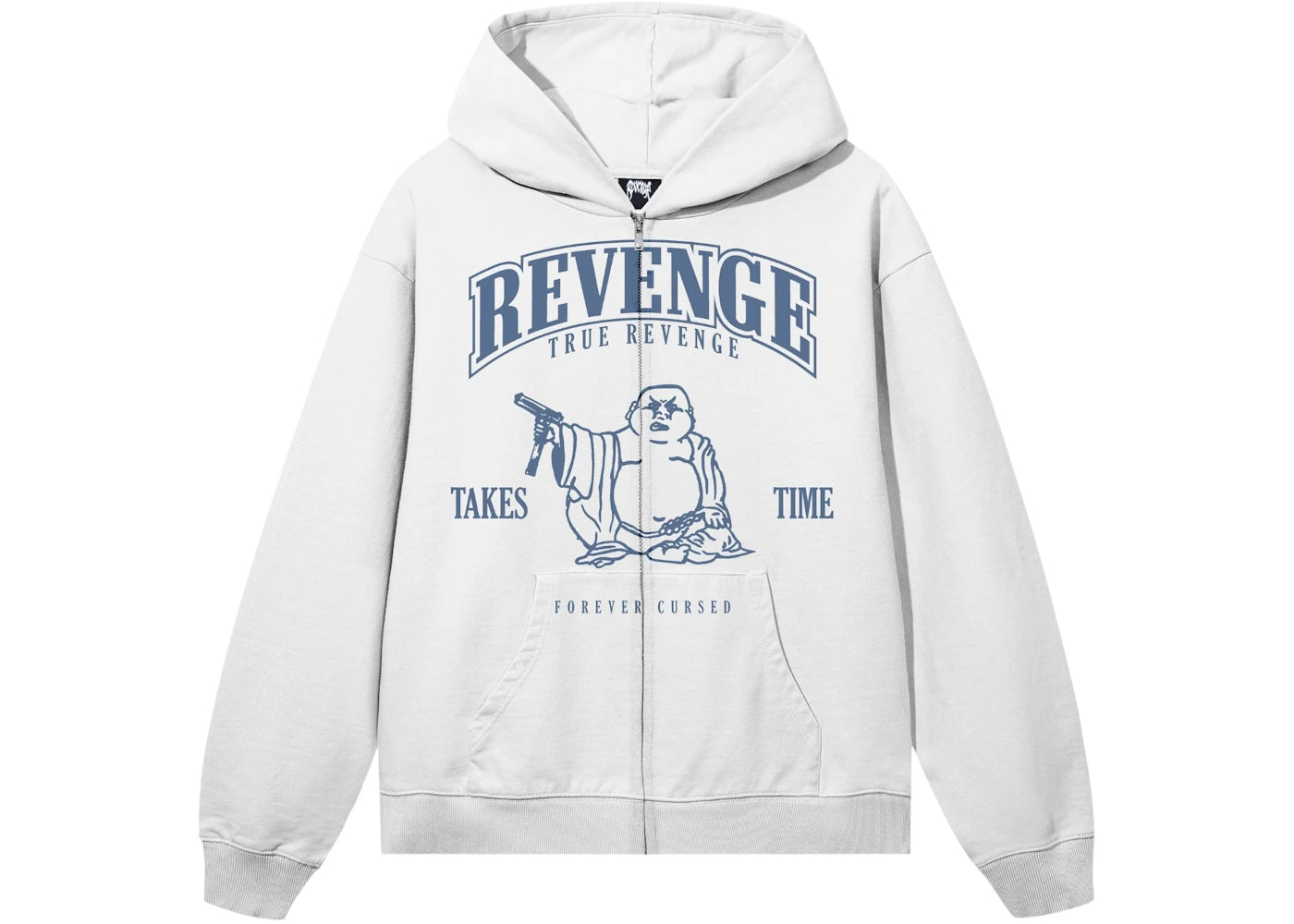 Revenge Tru Revenge Zip Sweatshirt White/Blue
