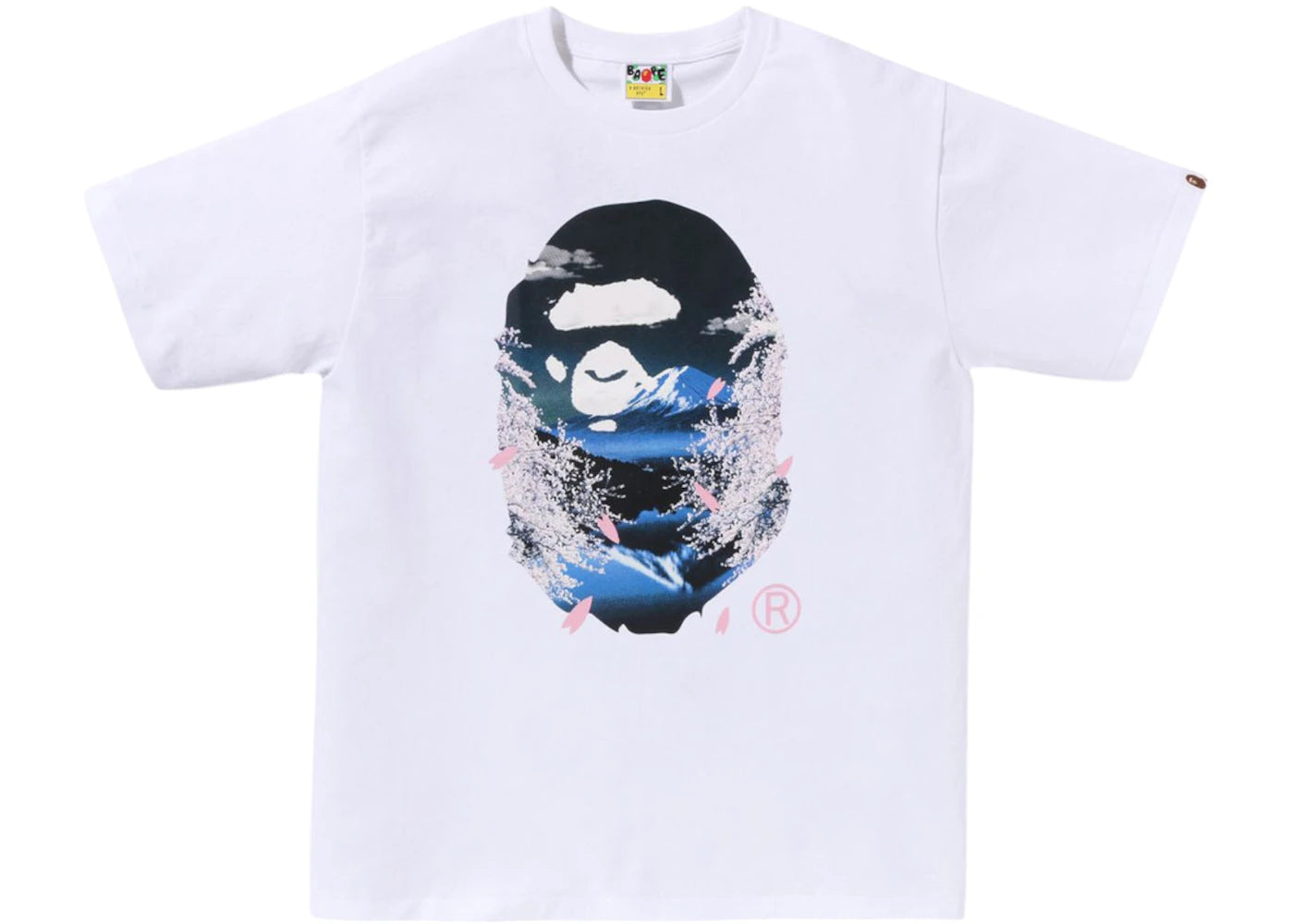 BAPE Sakura Photo Ape Head Tee (SS25) White