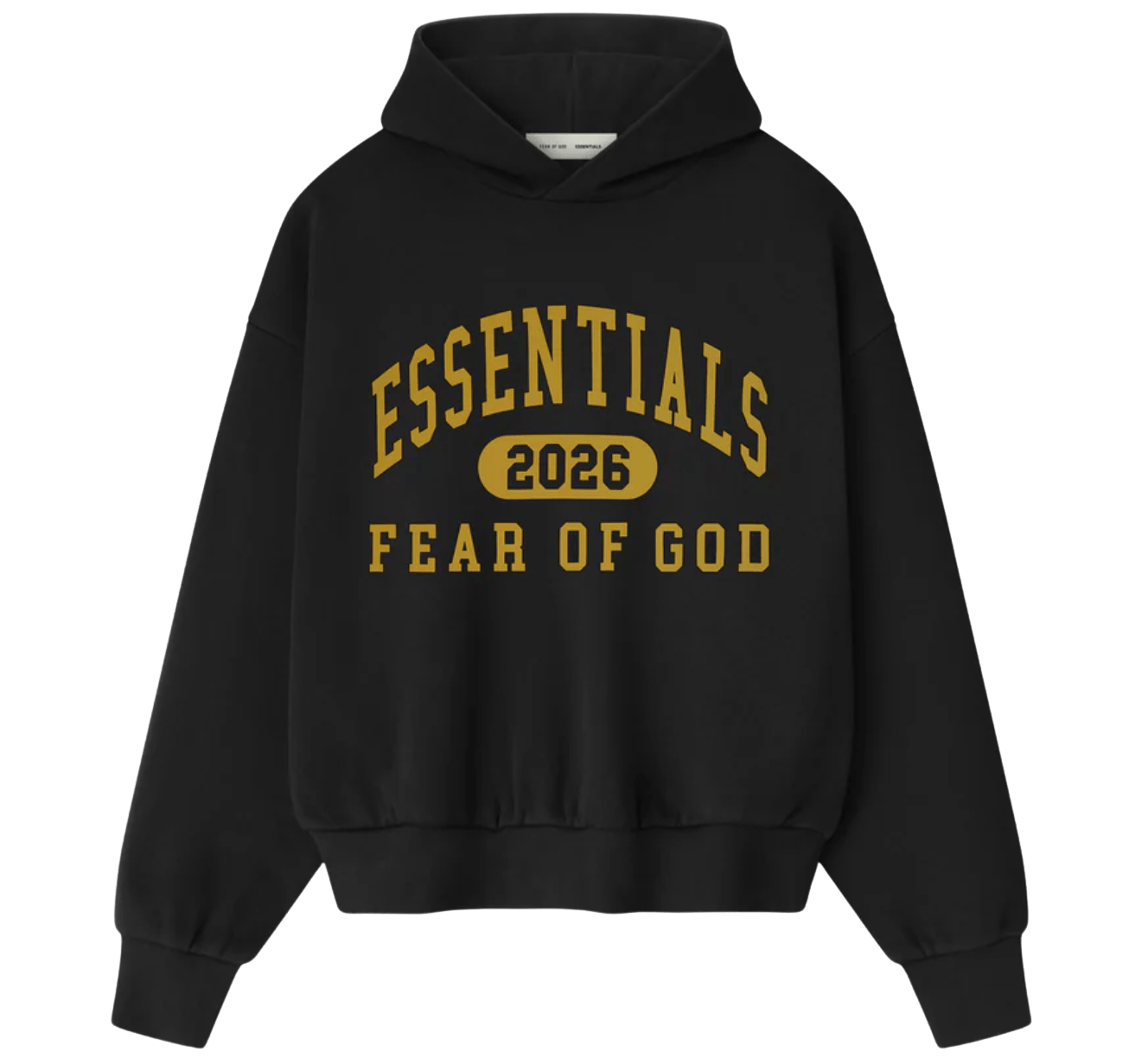 Fear of God ESSENTIALS Vintage Black Classic Fit Hoodie