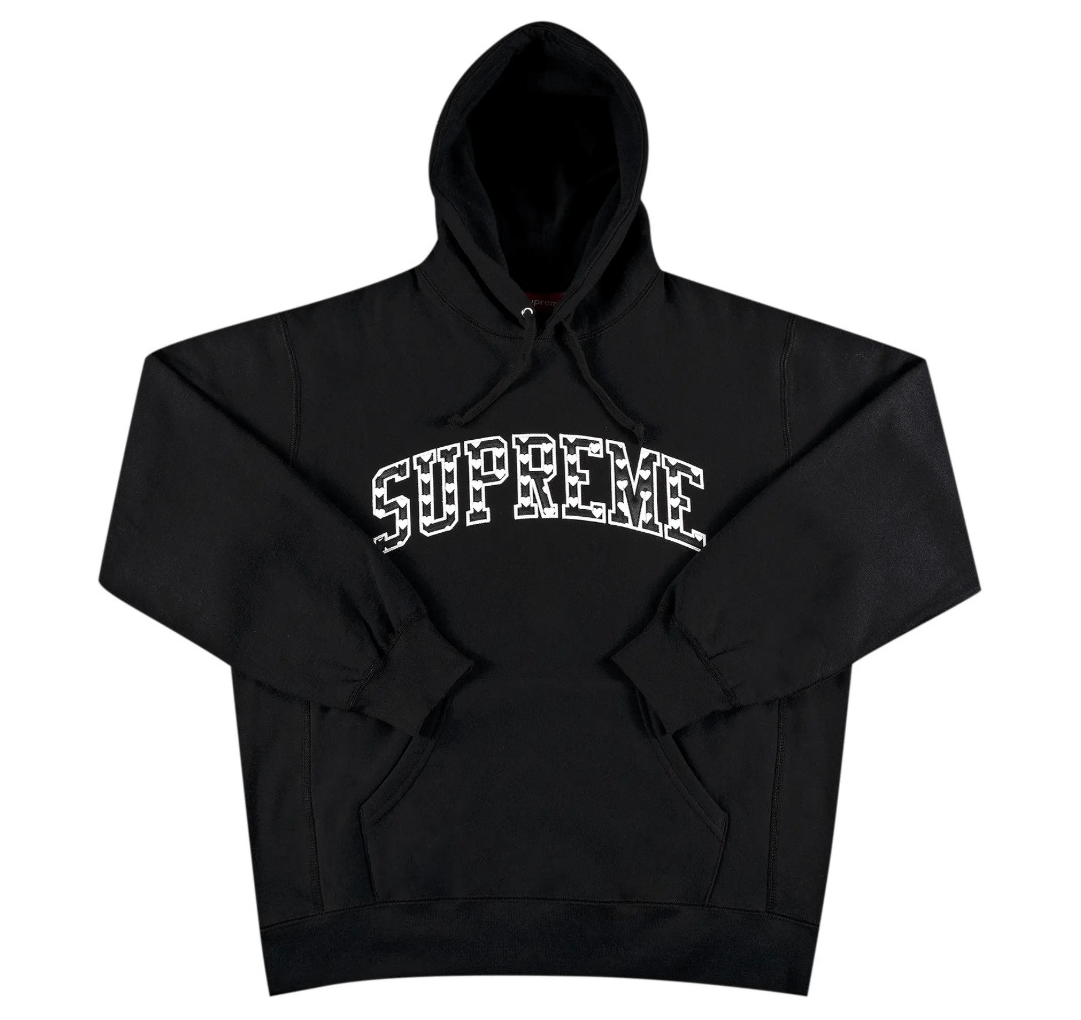 Supreme Hearts Arch Hoodie Black