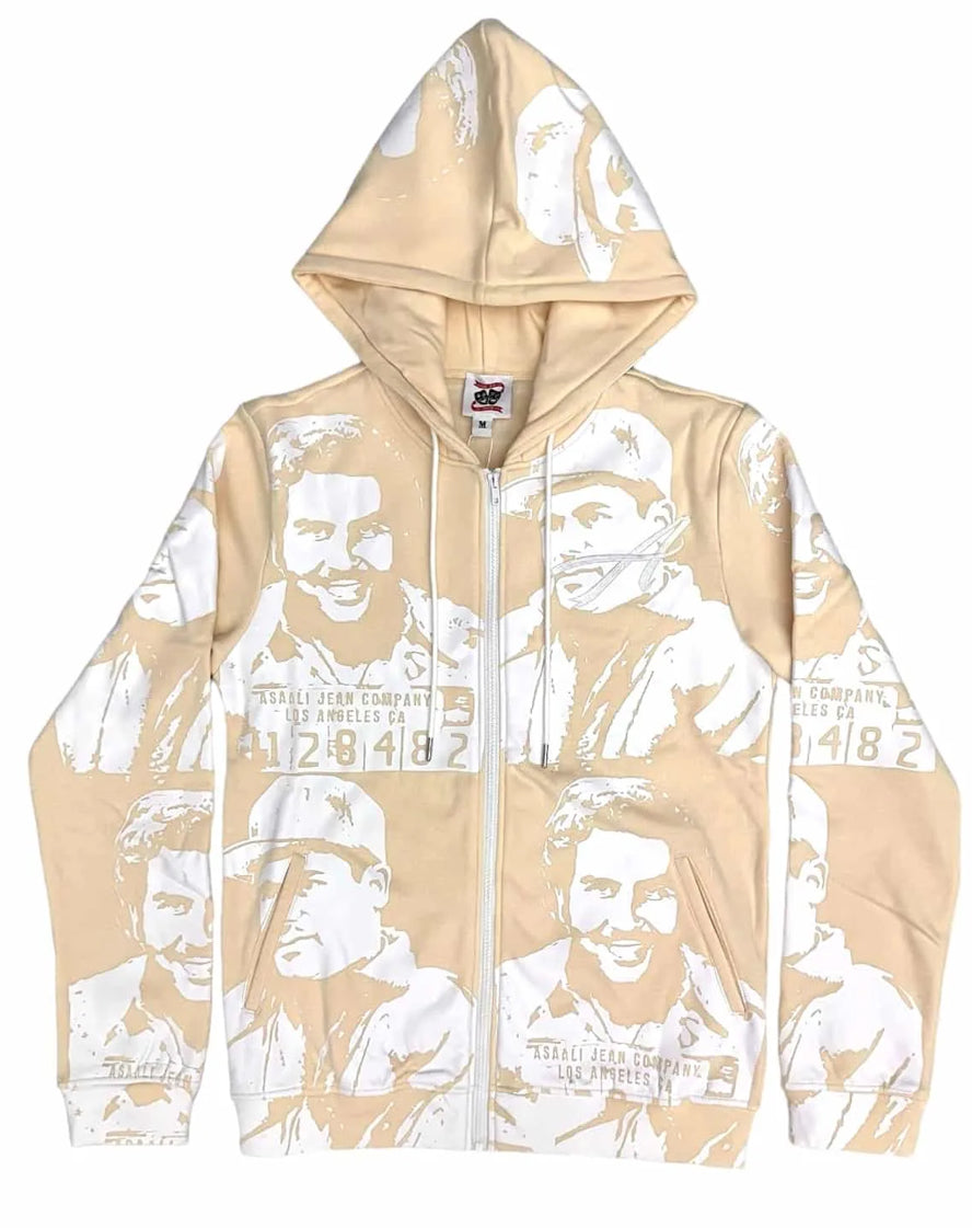 Asaali Cartel Zip Up Hoodie Cream