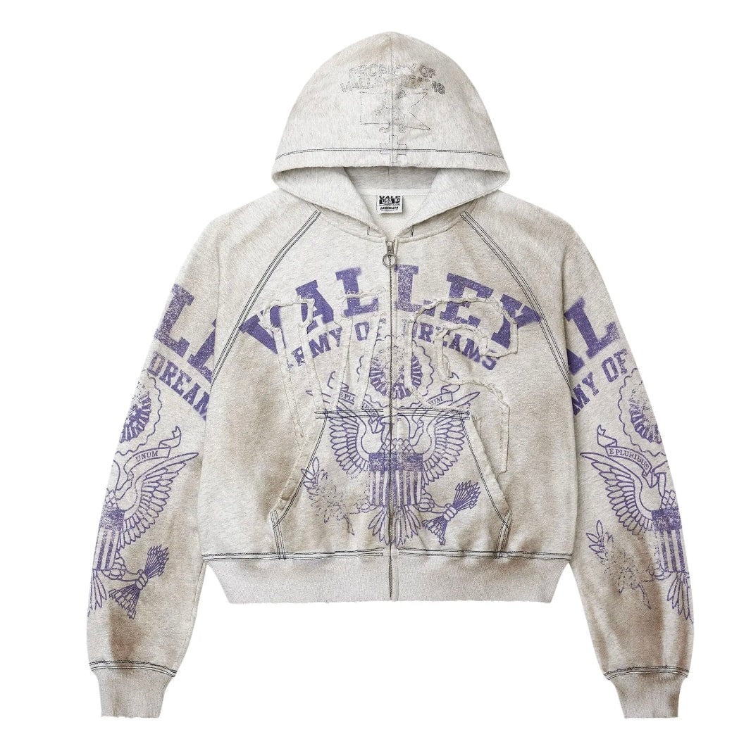 Vale Forever Army Zip Up Dirt/Grey
