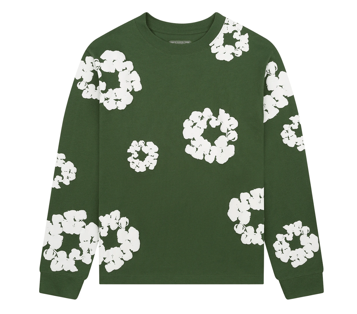 Denim Tears Long Sleeve Cotton Wreath T-shirt Green