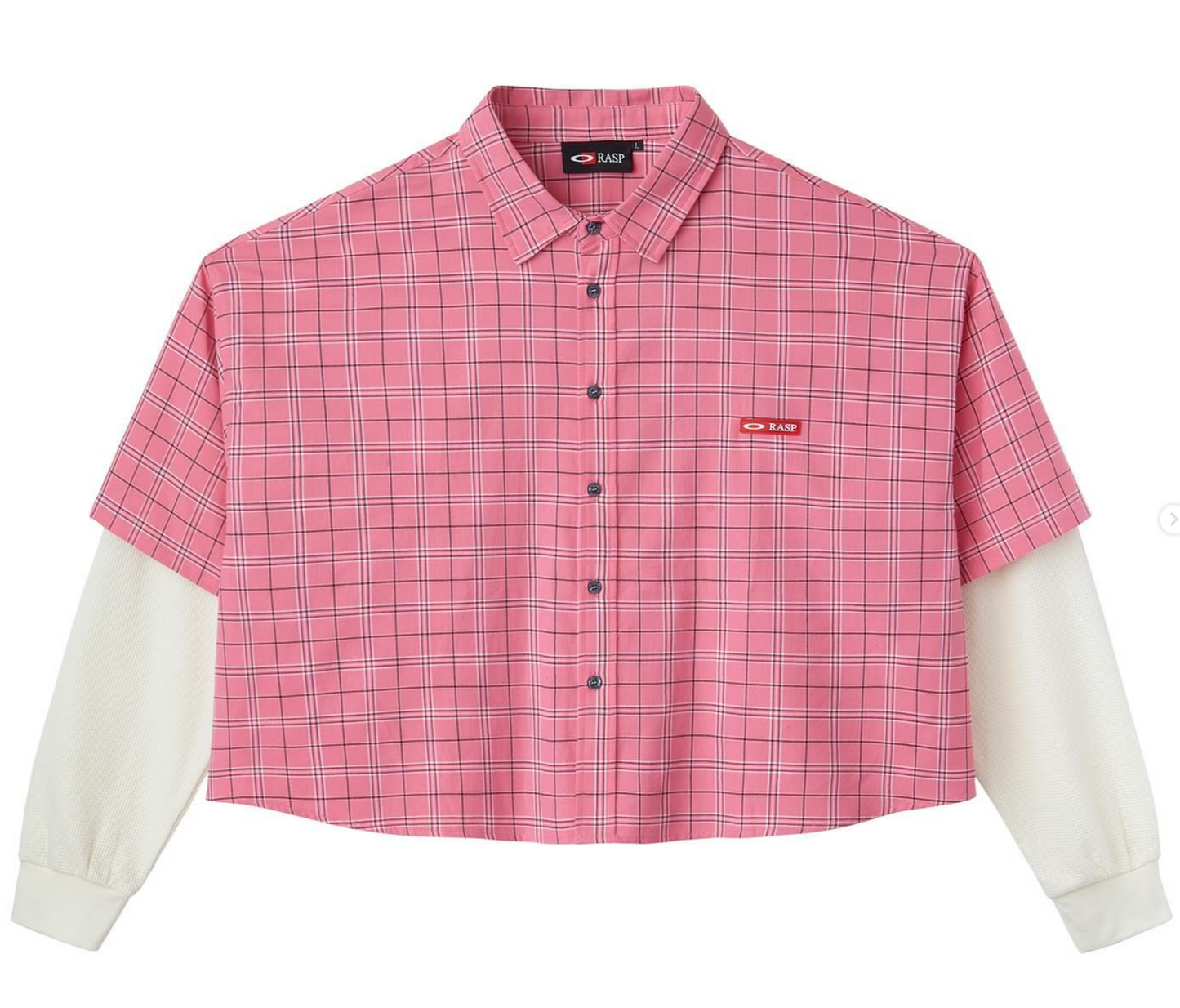 GV Gallery Cropped Raspberry Pink Thermal Flannel