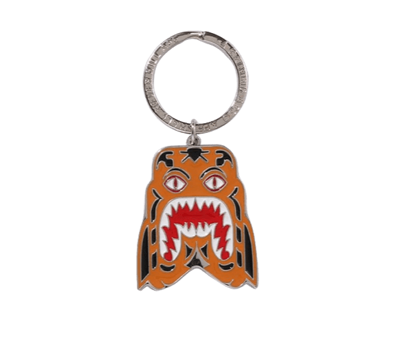 BAPE Tiger Metal Keychain Orange