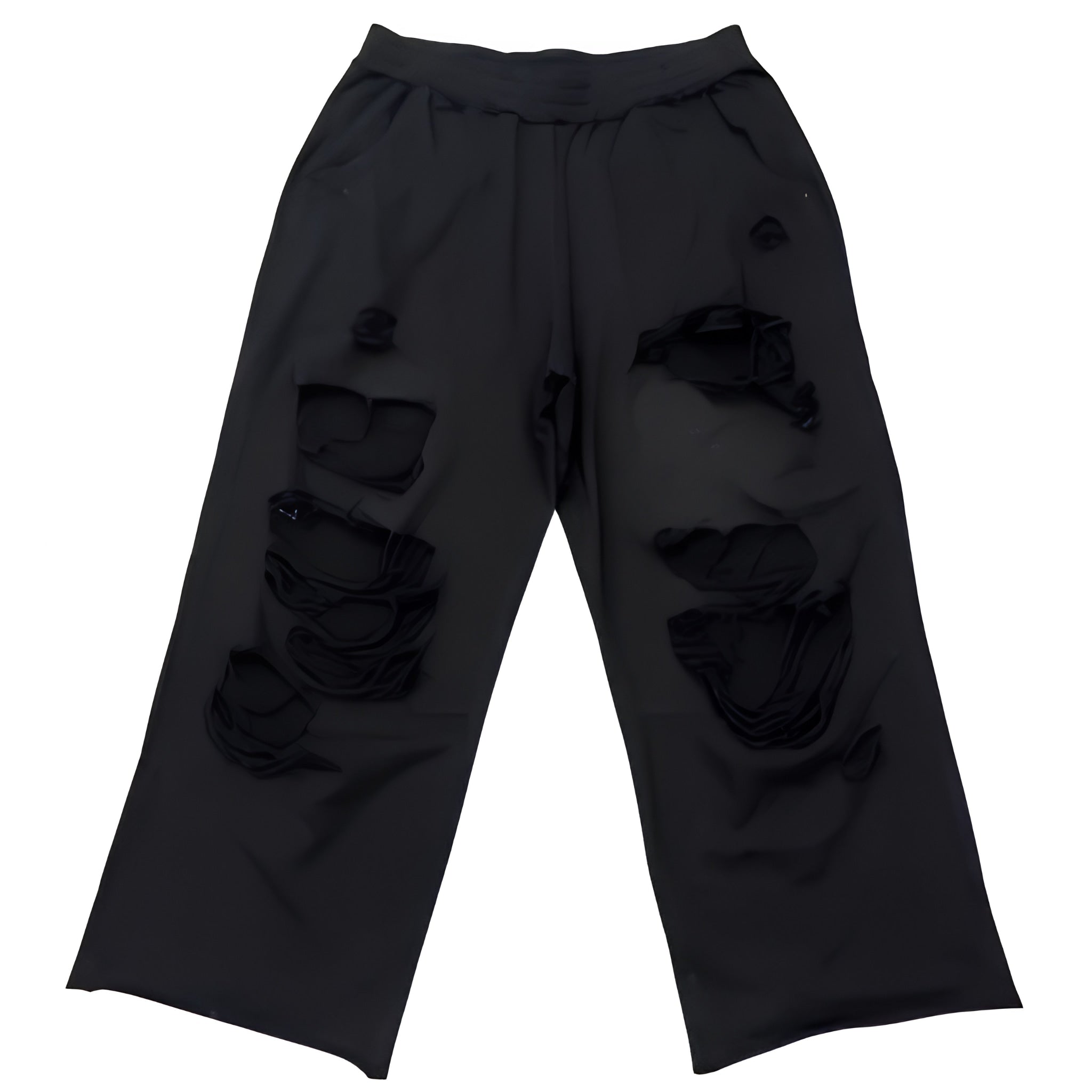 Distressed Black Baggy Monster Joggers