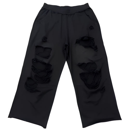 Distressed Black Baggy Monster Joggers