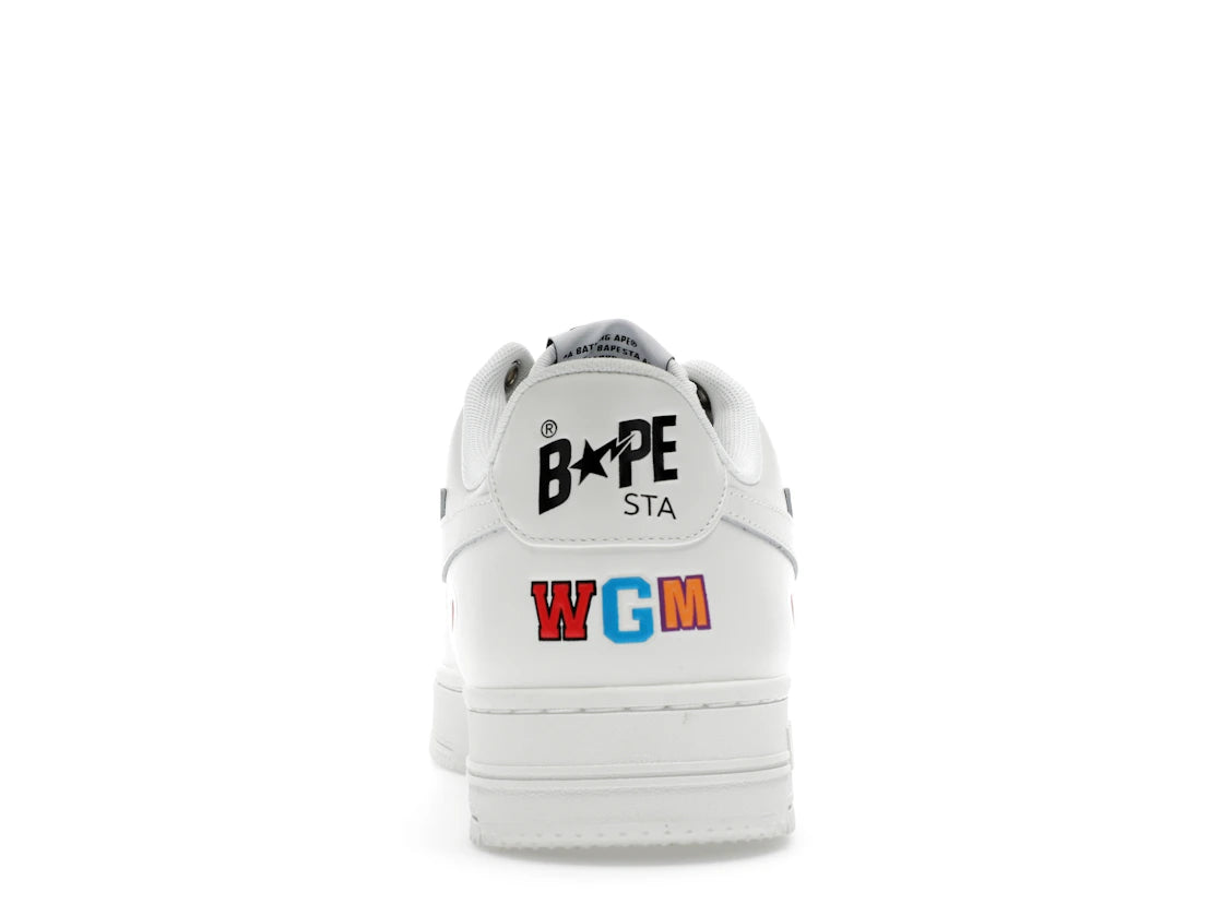 A Bathing Ape Bape Sta Low Shark Pack White