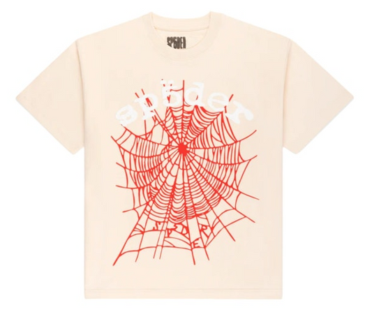 Sp5der Legacy Logo Heavyweight Tee Cream