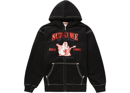 Supreme True Religion Zip Up Hooded Sweatshirt Black