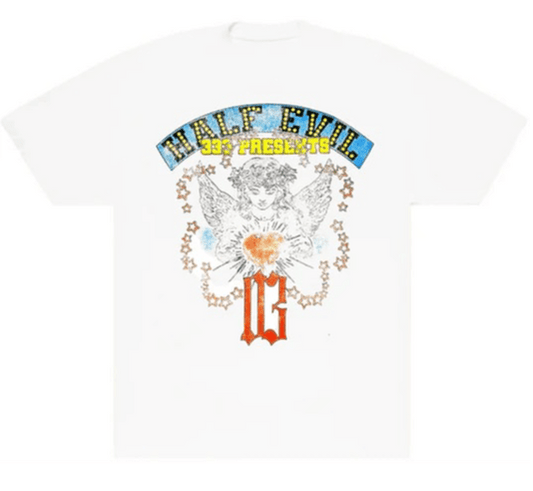 Half Evil Angel 03 Tee White