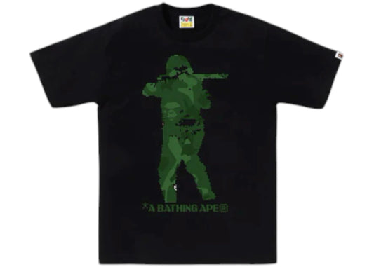 BAPE Bitmap Soldier Tee Black