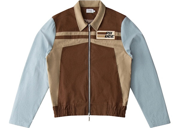 Rhude Soir Blouson Jacket Brown/Blue