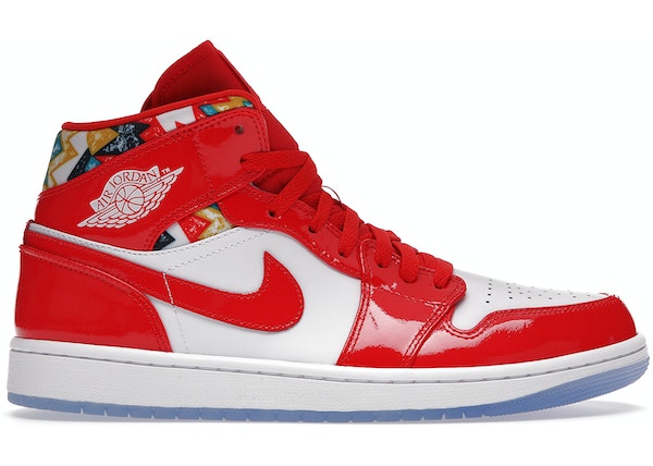 Jordan 1 Mid Barcelona Sweater Red Patent