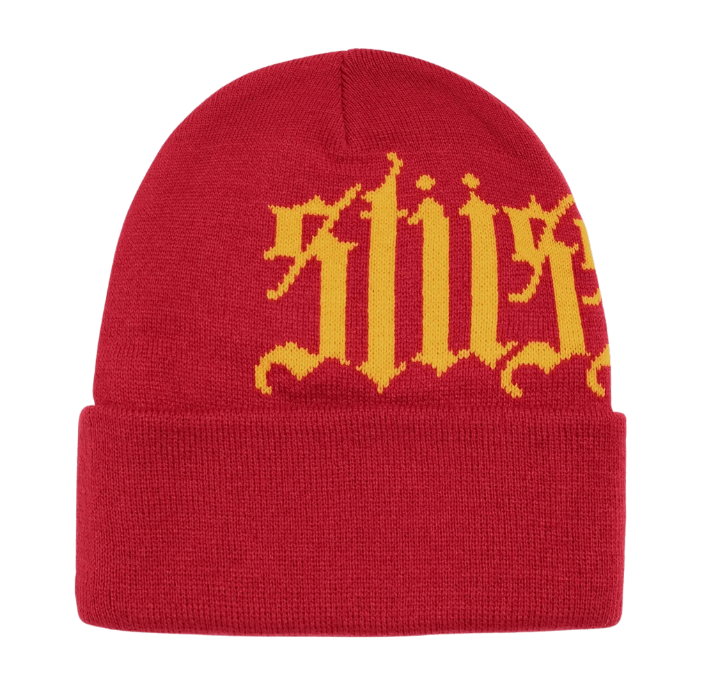 Stussy Cuff Beanie Old English Scarlet