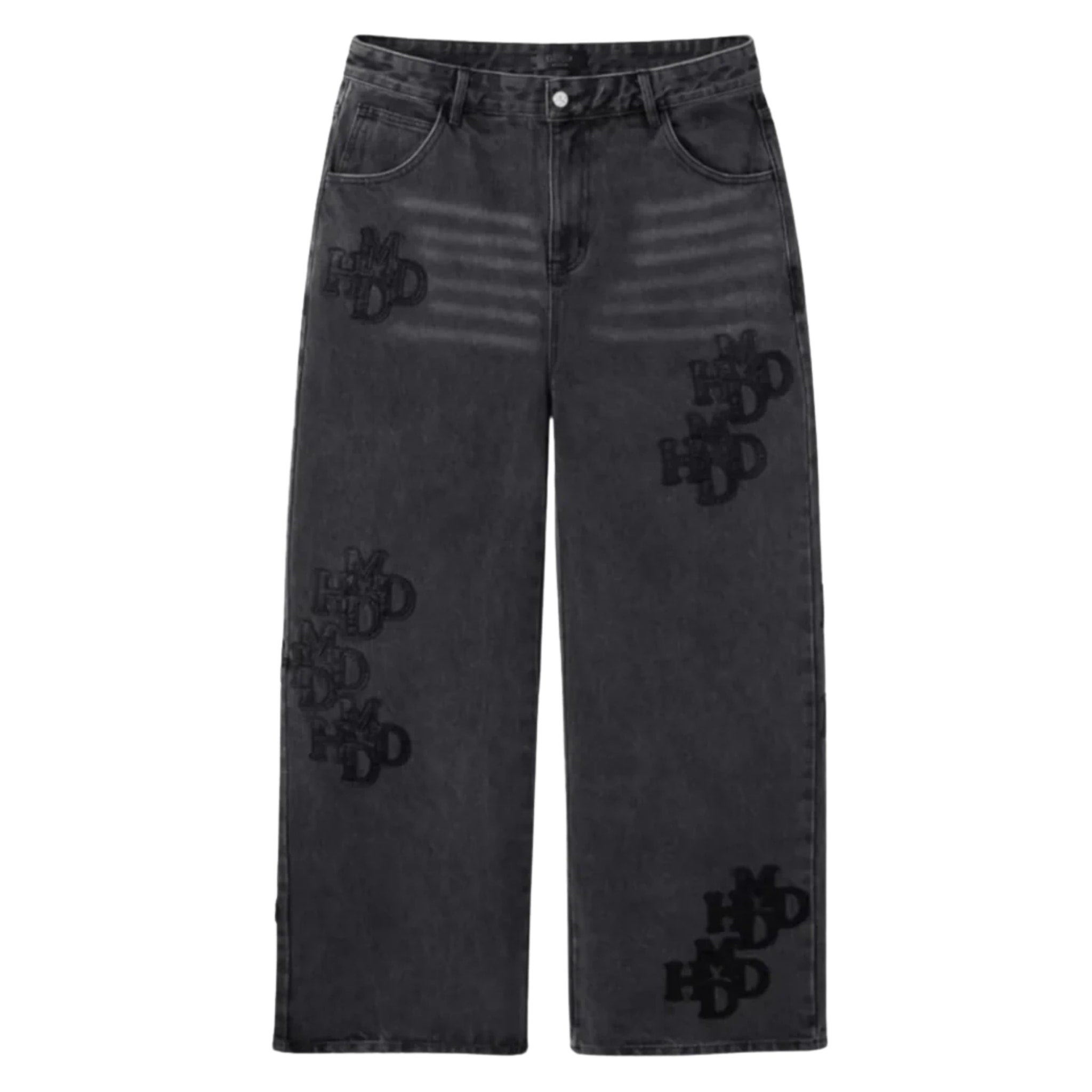 HMDD Double Knee Patch Pants Black