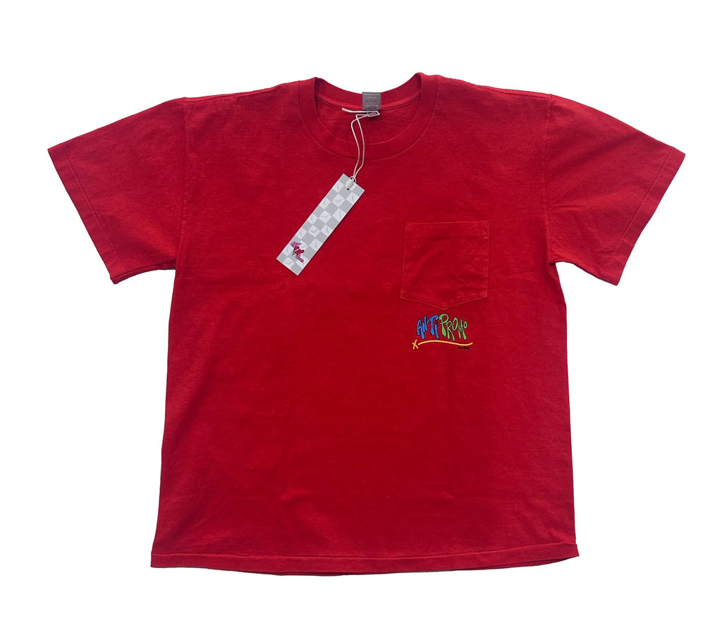 Anti Promo Graphic Pocket T-Shirt Red