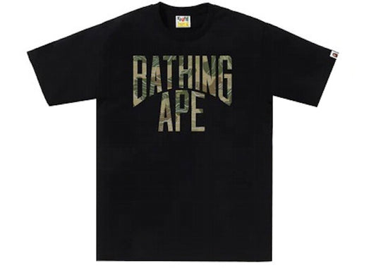 BAPE Layered Line Camo NYC Logo Tee Black/Beige