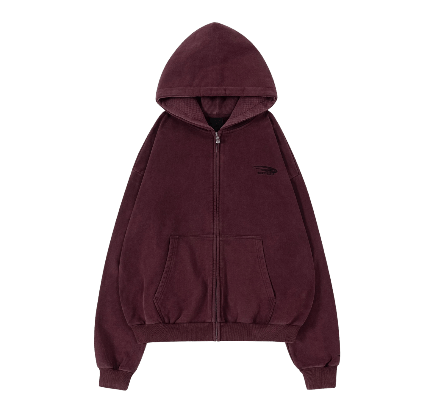 Ditch Athletic Zip-Up Crimson