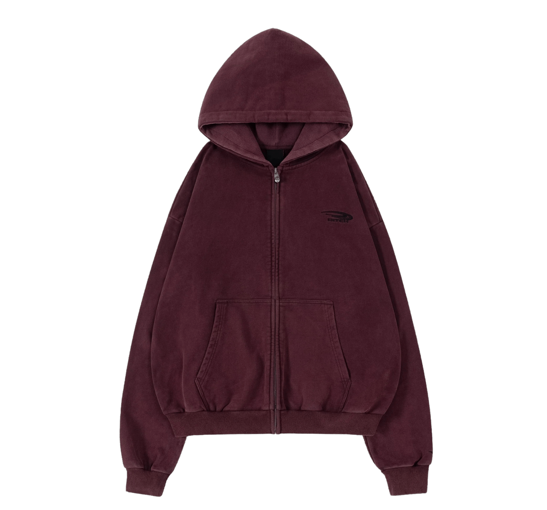 Ditch Athletic Zip-Up Crimson