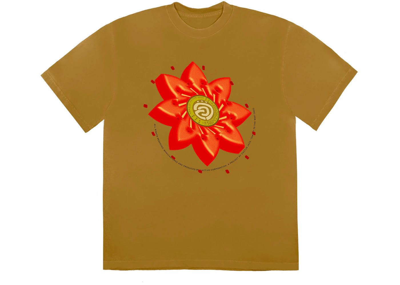 Travis Scott Cactus Jack Flower Tee Gold