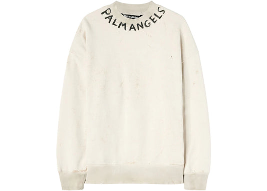 Palm Angels Seasonal Logo Vint Crew White/Black
