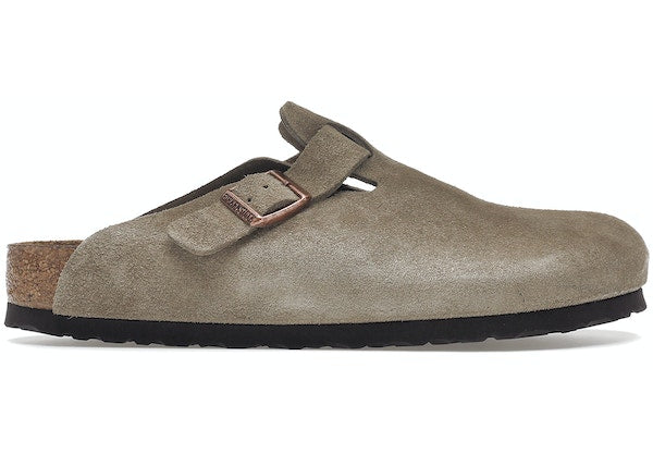 Birkenstock Boston Soft Footbed Suede Taupe