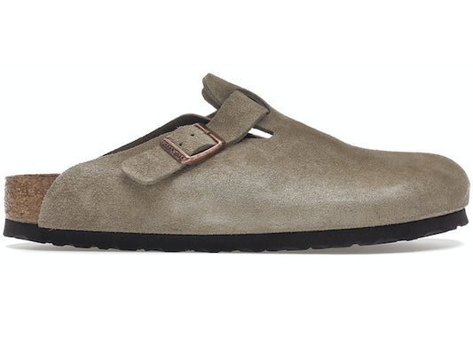 Birkenstock Boston Soft Footbed Suede Taupe