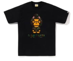 Bape 1st Baby Milo Camo Black Tee