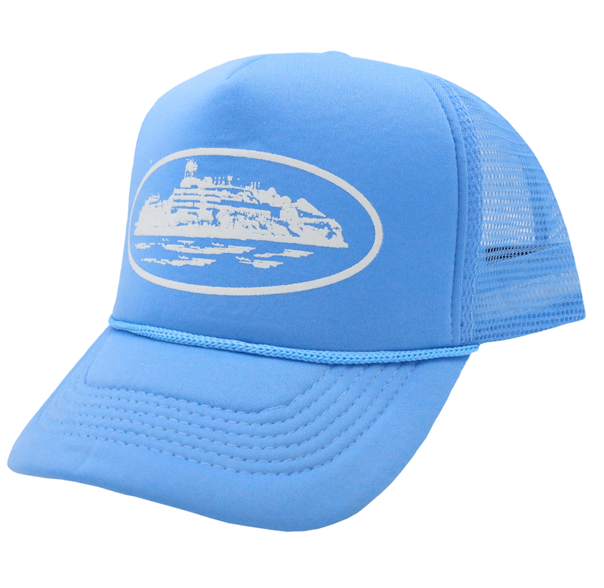 Corteiz Alcatraz Trucker Hat Baby Blue