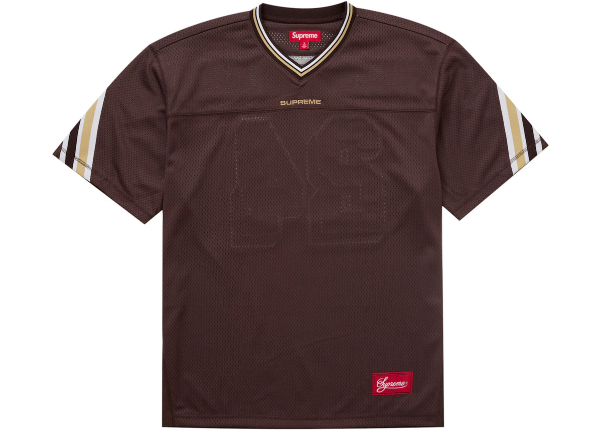 Supreme Jacquard Rib Football Jersey Brown