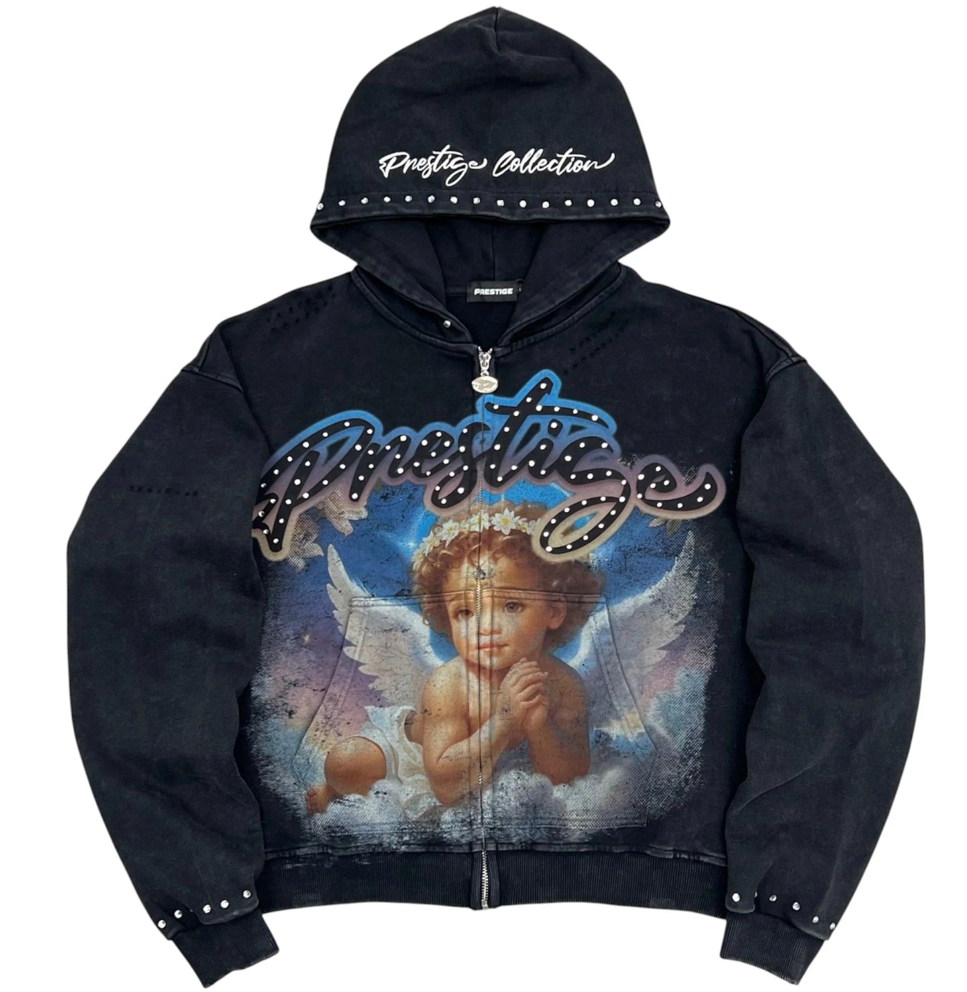 Prestige Angel Zip-Up Hoodie Black