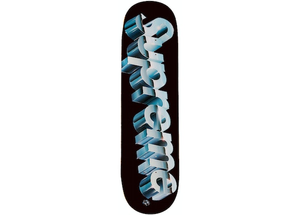 Supreme Chrome Logo Skateboard Deck Black