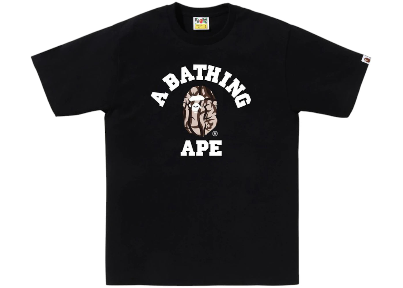BAPE Trial Camo College Tee Black/Beige