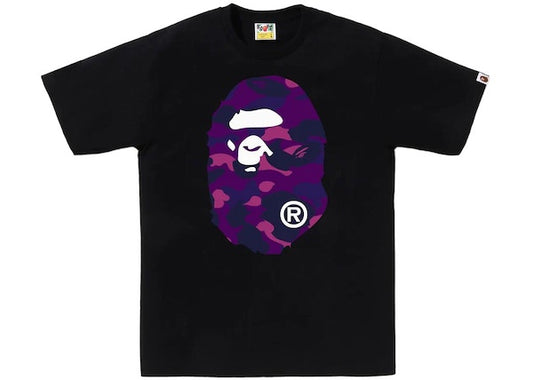BAPE Color Camo Big Ape Head Tee Black/Purple