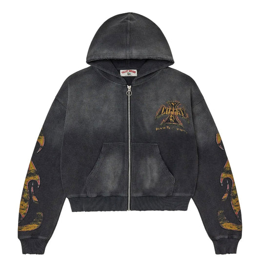 Vale Forever Reborn Waffle Zip Up Black