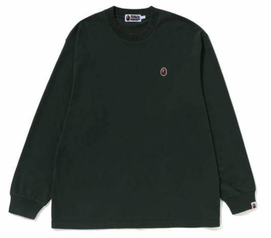 APE HEAD ONE POINT L/S TEE GREEN