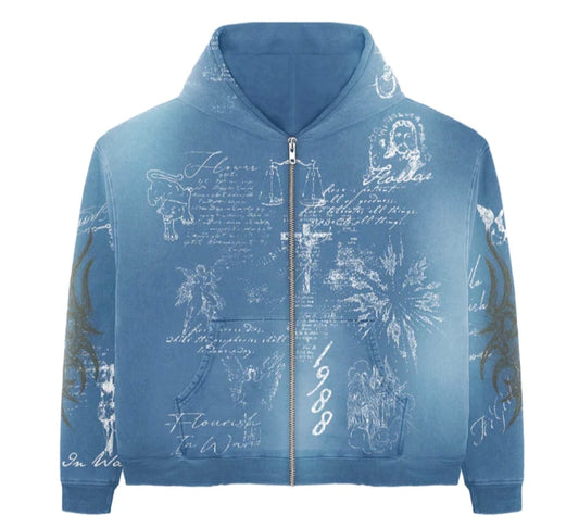 Flowar Scripture Zip Up