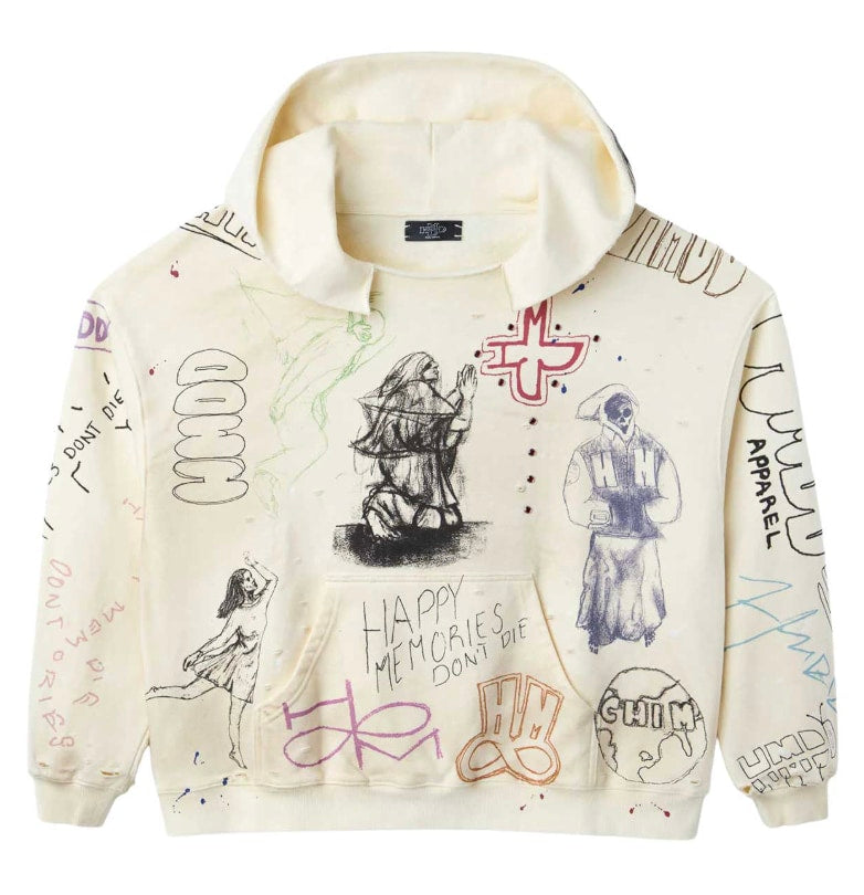 HMDD Sketch Hoodie Cream