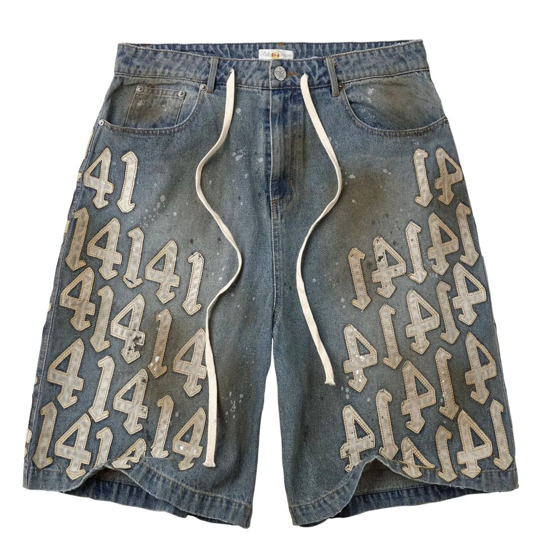 Vale Forever White Charm Jorts Mid Wash