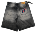 Happy Memories Don't Die HMDD 'Washed Black' Crystal Jorts